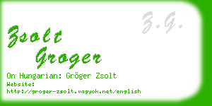 zsolt groger business card